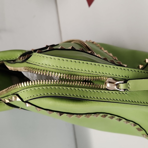 Valentino bag green with gold studs - Picture 4 of 7